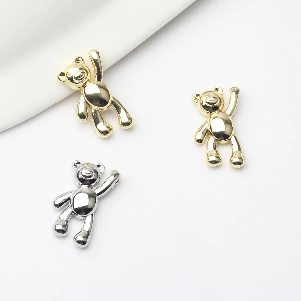 Zinc Alloy Charms Cartoon Bear Charms 10pcs/lot For Diy Fashion Jewelry Earrings Making Finding Accessories