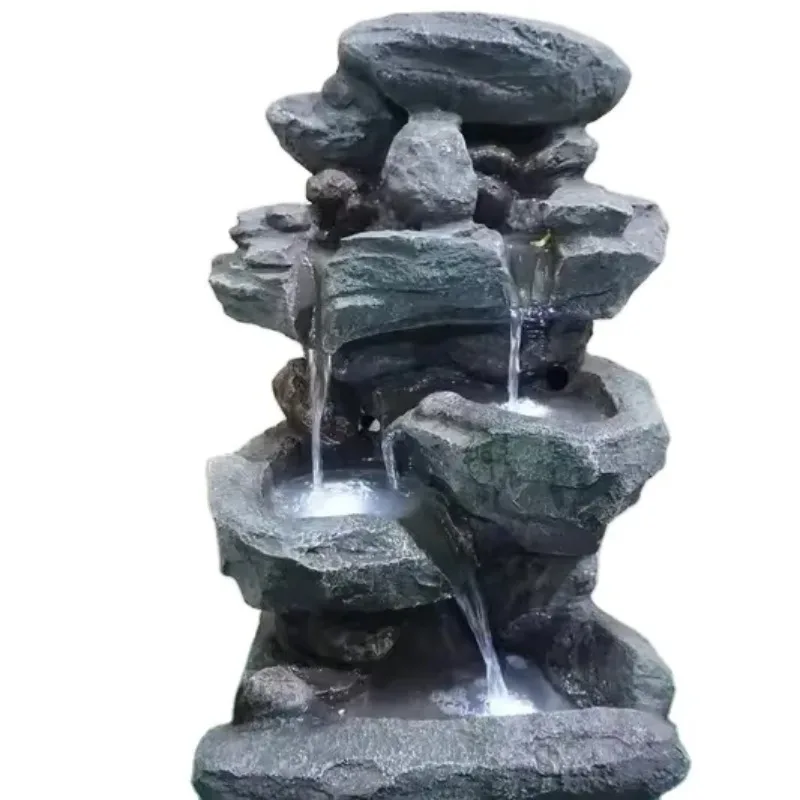 Garden Supplies Resin Solar Garden Water Fountain cascading waterfall Feature