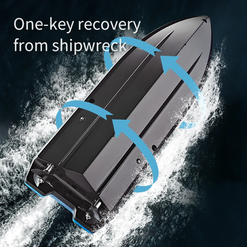 2.4G รีโมทคอนโทรลแข่งเรือของเล่นเด็กมอเตอร์คู่ความเร็วสูง RC Speedboat ไฟ LED ไฟฟ้าเรือยอชท์เรือของเล่นเด็ก