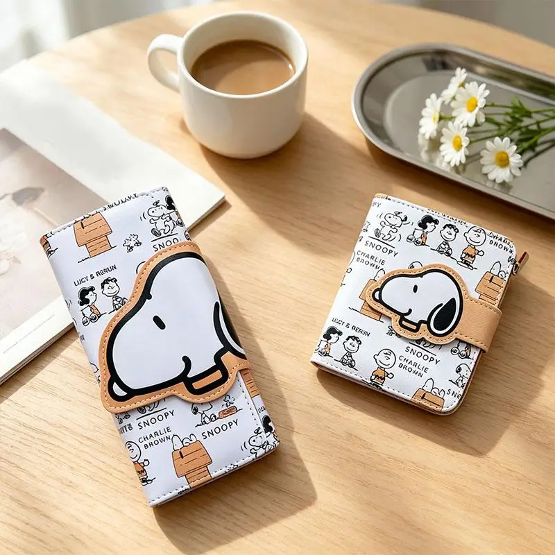 Portefeuille Snoopy, Porte-monnaie en Cuir PU à Motif de Dessin Animé, Porte-cartes à Fermeture Éclair, Organisateur de Monnaie Quotidien Décontracté, Cadeau pour Étudiants