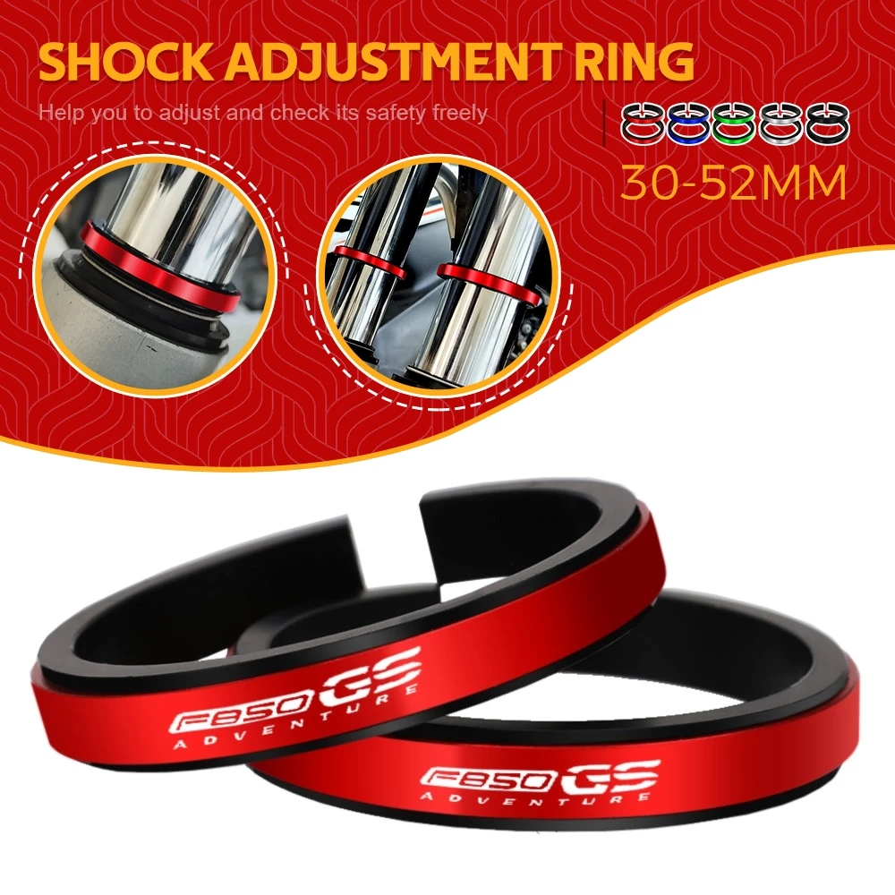 

FOR BMW F 850 GS F850GS ADVENTURE Motorcycle Adjustment Shock Absorber Auxiliary Rubber Ring CNC Accessories Fit 30MM-52MM