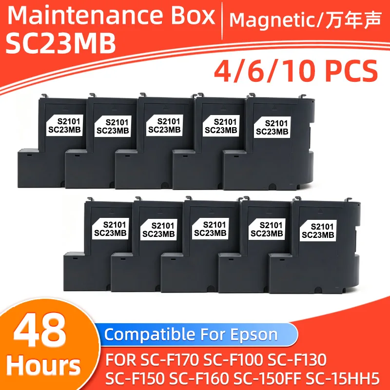 4-10pcs S210125 SC23MB S2101 Maintenance box For Epson SureColor SC-F170 SC-F100 SC-F130 SC-F150 F160 150FF printer C13S210125