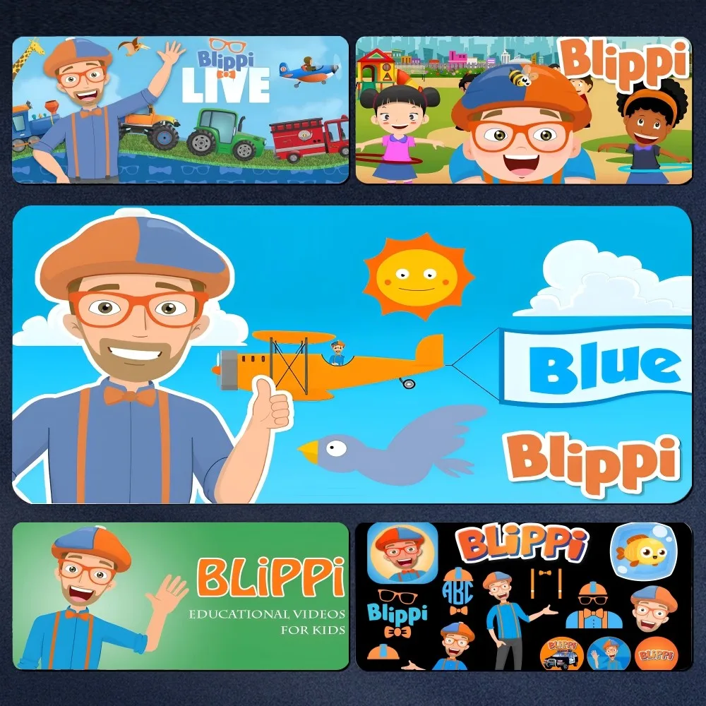 Cartoon Toddler BLIPPI Mousepad Large Gaming Mouse Pad LockEdge Thickened Computer Keyboard Table Desk Mat