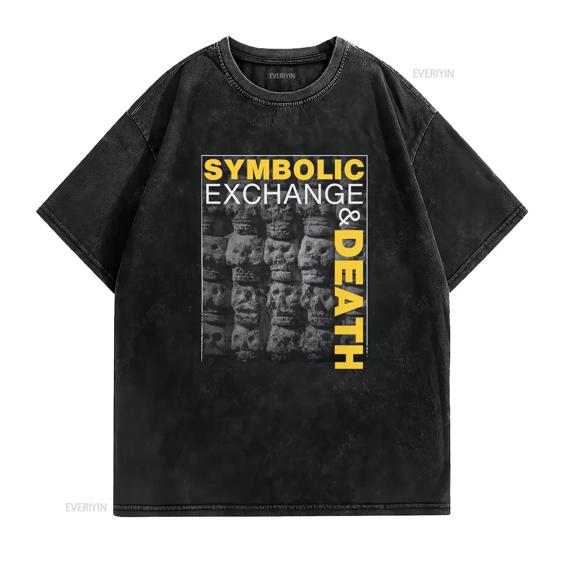 Symbolic Exchange Death T Shirt Baudrillard PHD Philosophy Student Present Alt Academic Marx Nietzsche Bataille vintage Washed