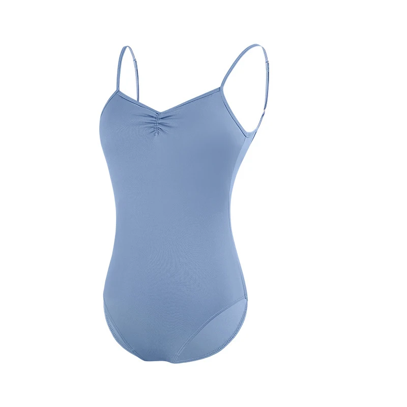 전문 발레 연습용 여성용 캐미솔 백리스 탑 성인 예술 시험 댄스 체조 바디수트 공연 의상