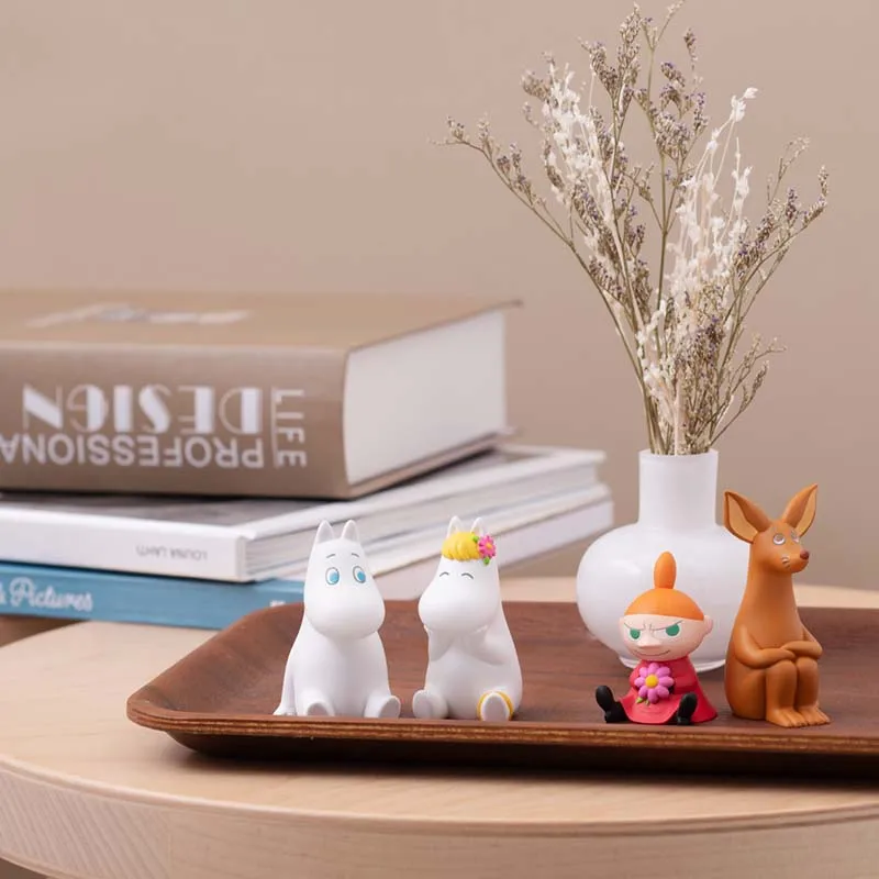 BANDAI Original Gashapon Toys Moomin Muuminpeikko Pikku Myy Nipsu Niiskuneitti Anime Action Figures Capsule Toys Kids Gifts