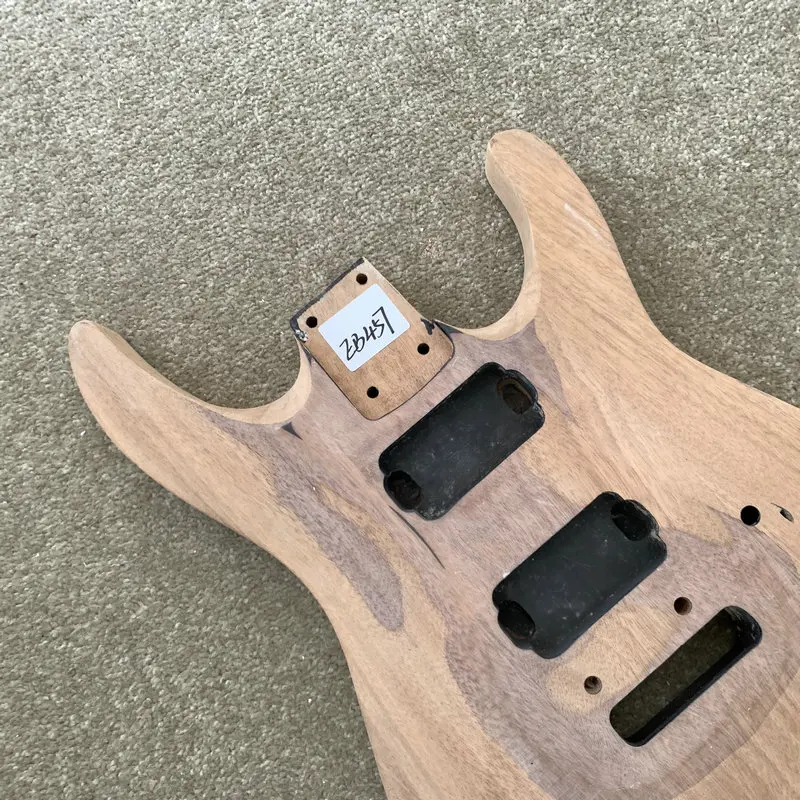 EB457  Electric Guitar Body Solid Redwood Two Points Tremolo Style  Bolt-on  HH Pickups For DIY Replacement Surface Dirty