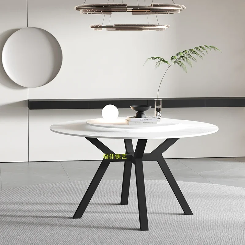 Simple dining table foot light luxury rock slab round table foot bracket marble legs hot pot table legs custom negotiation