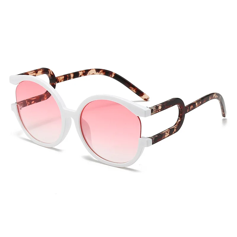 Modische runde, personalisierte Sonnenbrille mit UV-Schutz für Männer und Frauen, trendiges Augenschutz-Accessoire