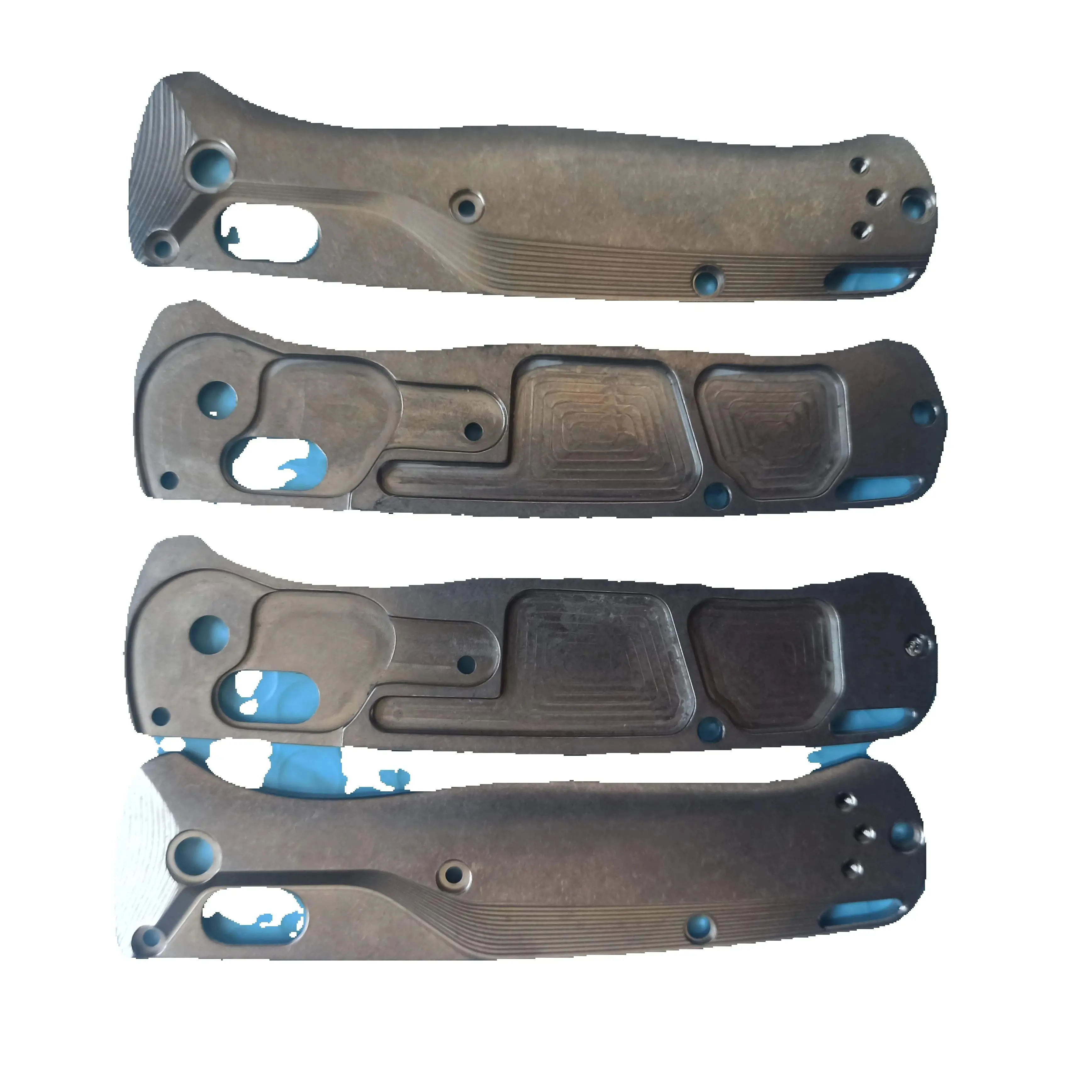 2 Type1 Pair Custom Made Titanium Alloy Grip Handle, Scales for Benchmade Bugout 535 Knives