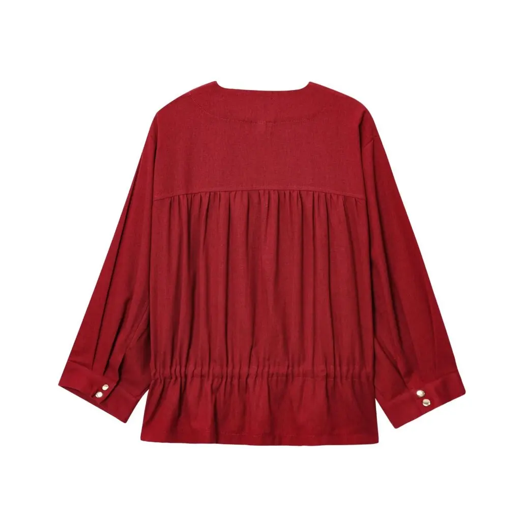 

Summer Women's Fashion Casual Waist Slimming Linen Blend Hunting Jacket New European American Style Top