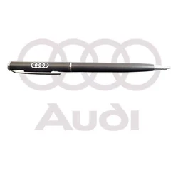 1PCS Car Logo Emblem Portable Ball Pen Car Accessories For Audi sline C7 C6 A5 Q5 Q7 A7 Q3 TT A4 B8 B6 B7 B9 A3 8P 8V 8L A6