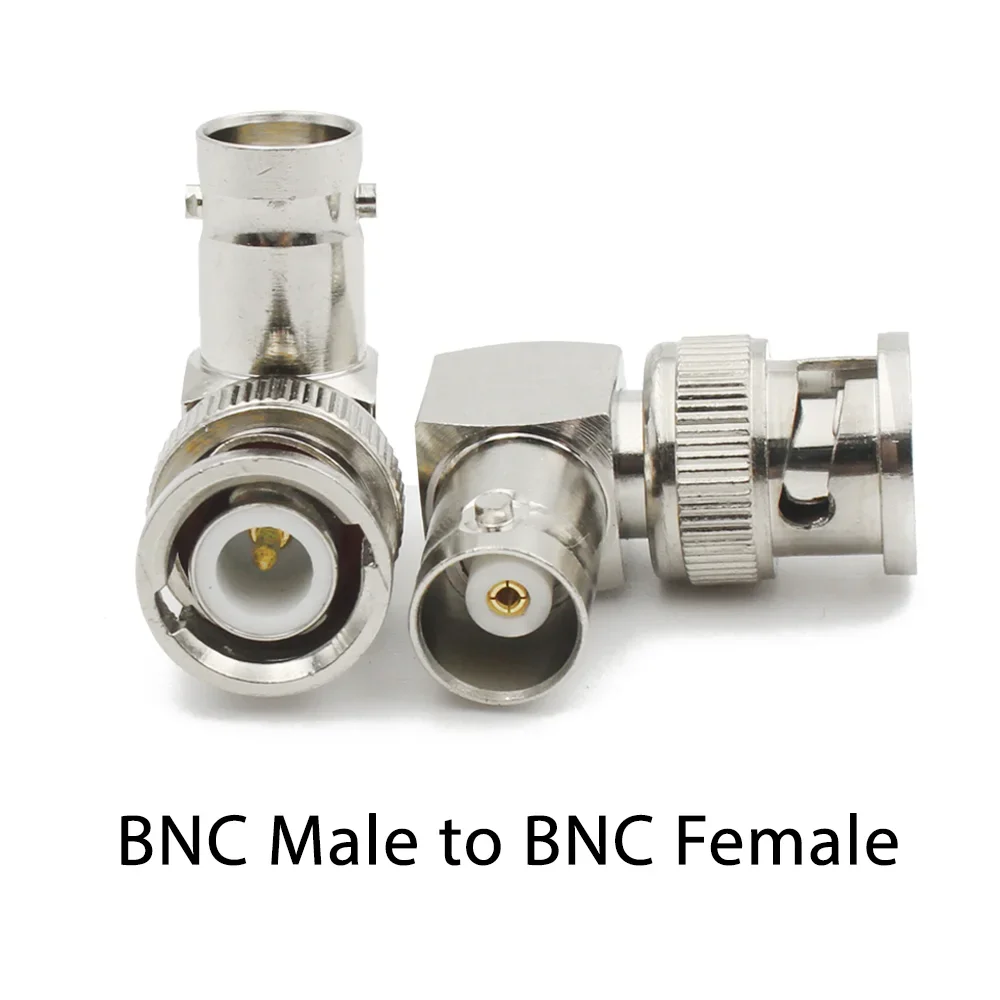 BNC to BNC Male Female Adapter RF Coaxial Converter 90 Degree Right Angle Jack Plug Connector for Video Antenna Surveillance Lot
