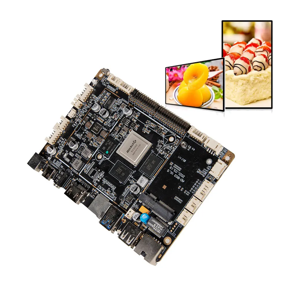 Rockchip RK3399 6-rdzeniowy procesor 4GB+32GB Cyfrowa tablica reklamowa Płyta główna o niskim poborze mocy