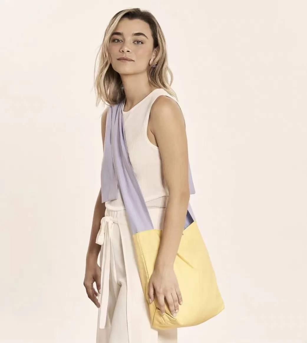 Papiroga Spanish style bow shoulder bag, contrasting straps, adjustable back, shoulder bag, dopamine armpit bag, cloth bag