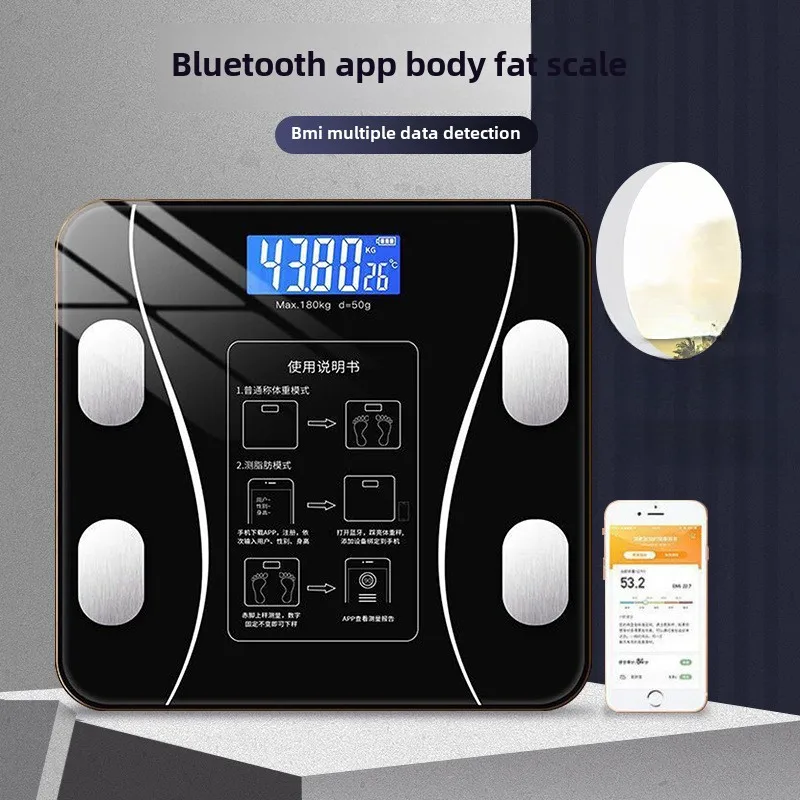 Smart APP synchronized body fat scale bathroom digital scale Bluetooth weight loss body fat scale body composition analyzer