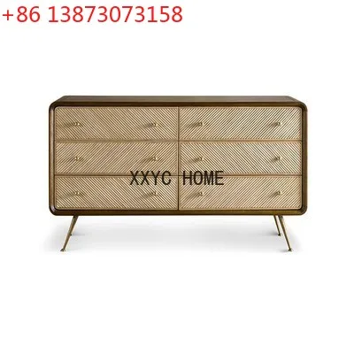 

Тканый комод с шестью ящиками, простой современный скандинавский домашний ящик для хранения в спальне