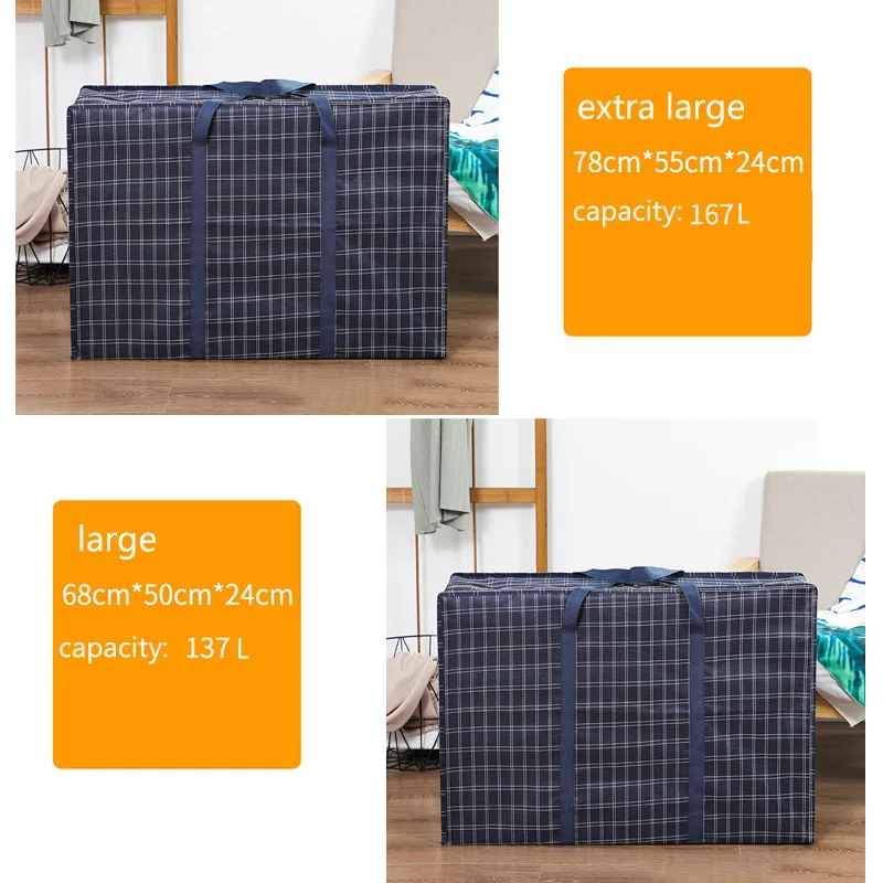 

New extra large Oxford bag moving house bag waterproof and moisture-proof thickened luggage bag packing bag storage bag handbag