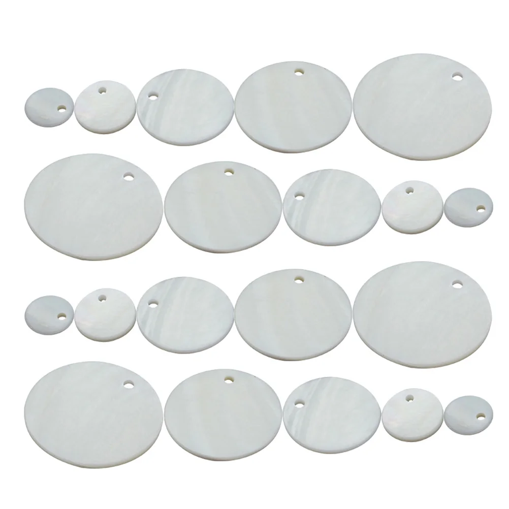 

50Pcs Round Perforated Shell Pieces DIY Earring Accessories Natural Fresh Water White Size 1 2 3 4 5mm Creative Hair Pin