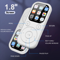 MP3 Bluetooth player Type-C port for fast charging 5.4 Bluetooth version expandable memory card music player FM recording e-book
