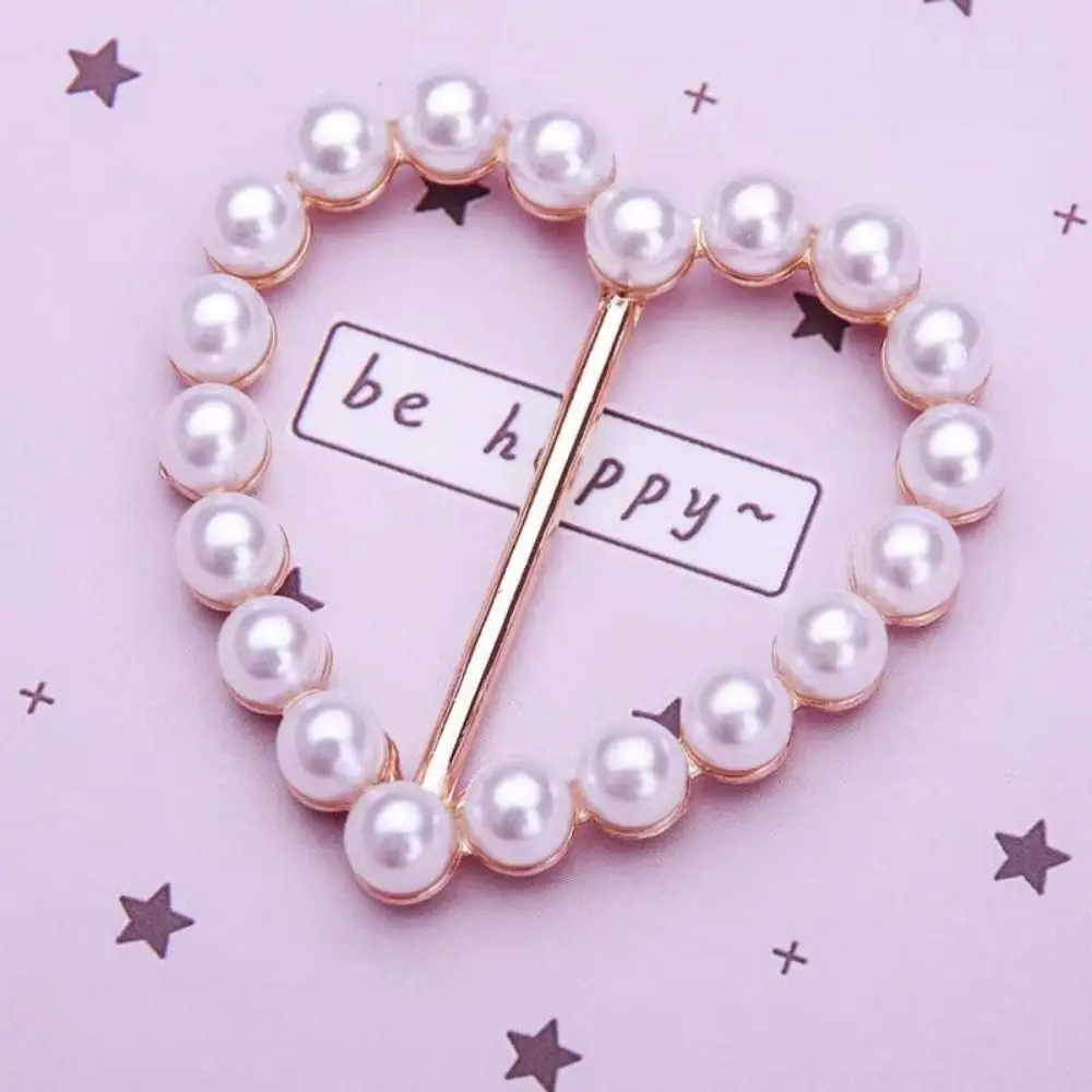 Creative Pearl Silk Scarf Buckle Simple Fixed Clip Clothes Knotted Buckle Clothes Hem Multi-Purpose