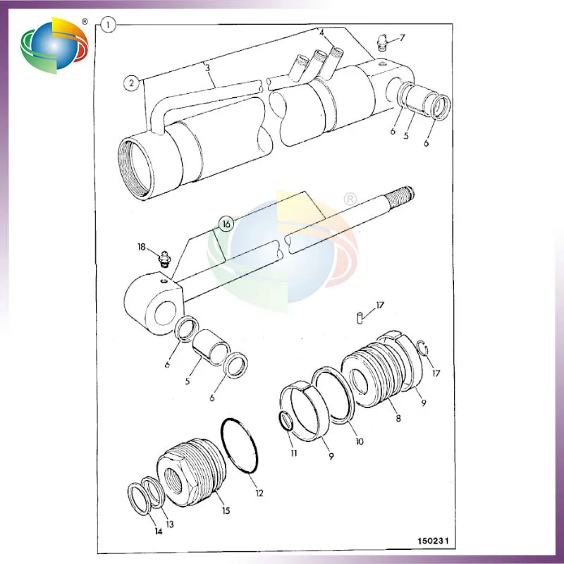 

991/00054 99100054 991-00054 CYLINDER SEAL KIT FOR JCB 50 x 25