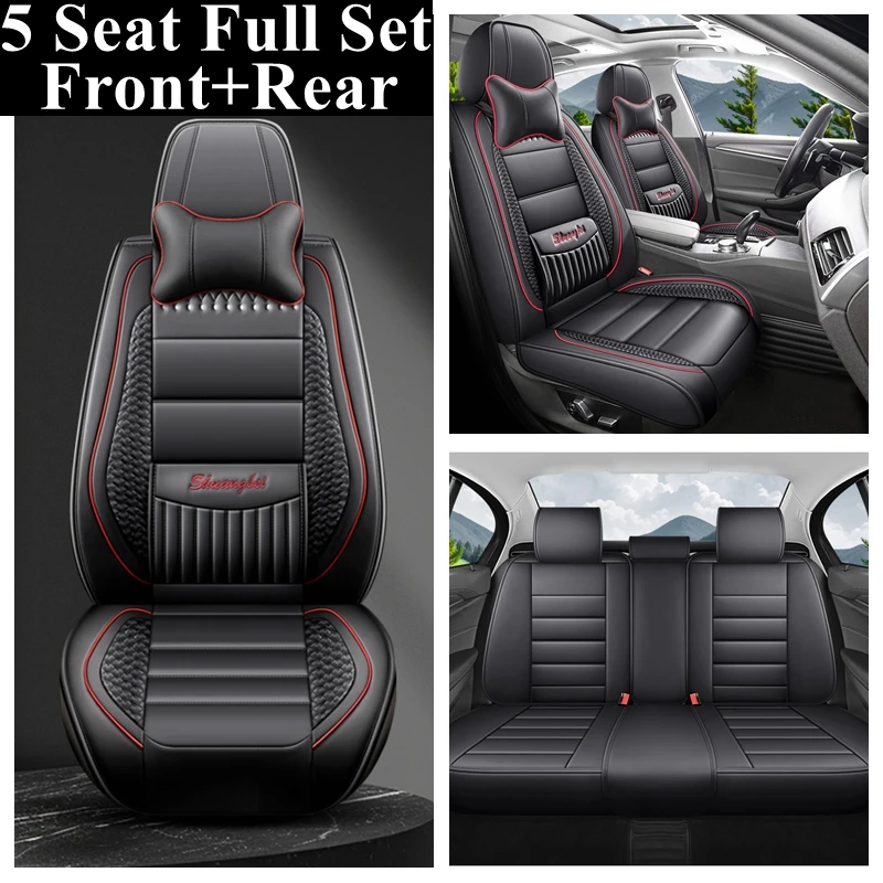 Front+Rear Full Set Car Seat Covers for Hyundai Solaris Tucson Accent Avante Azero Creta Elantra I30 I40 Ioniq Ix35 Kona Santafe