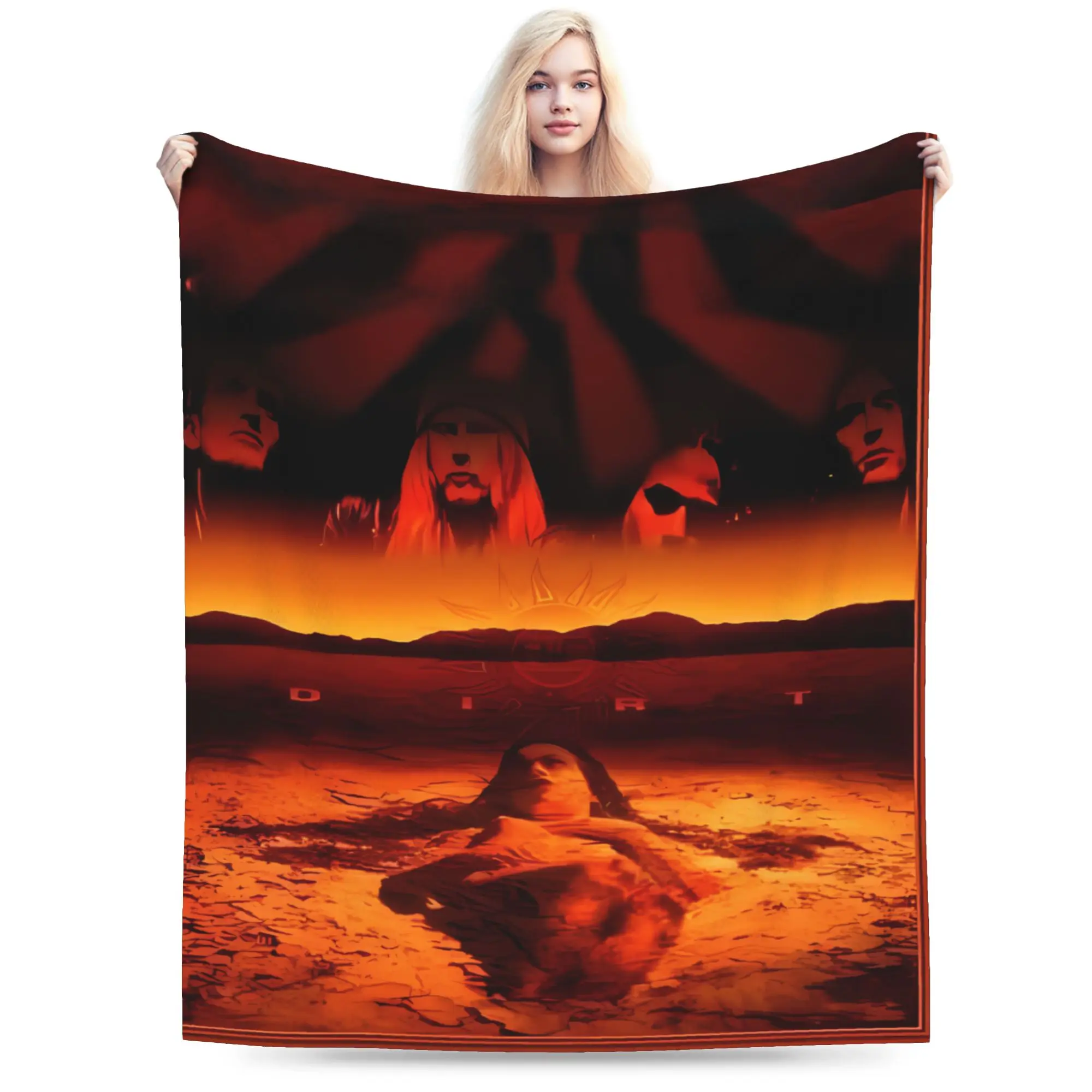 Alice in Chains Blanket  Travel Flannel Throw Blanket For Bedroom Soft Warm Design Quality Bedspread Gift