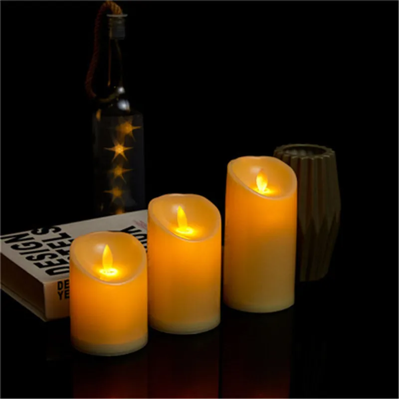 Led Candle Electronic Candle Christmas Flameless Candle Swing Electronic Candle Light Home Christmas Decoration Party Supplies