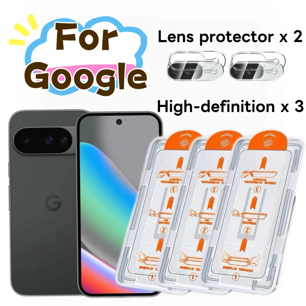 Combinazione in vetro temperato ad alta definizione: protezione per lo schermo + protezione per l'obiettivo per la serie Google