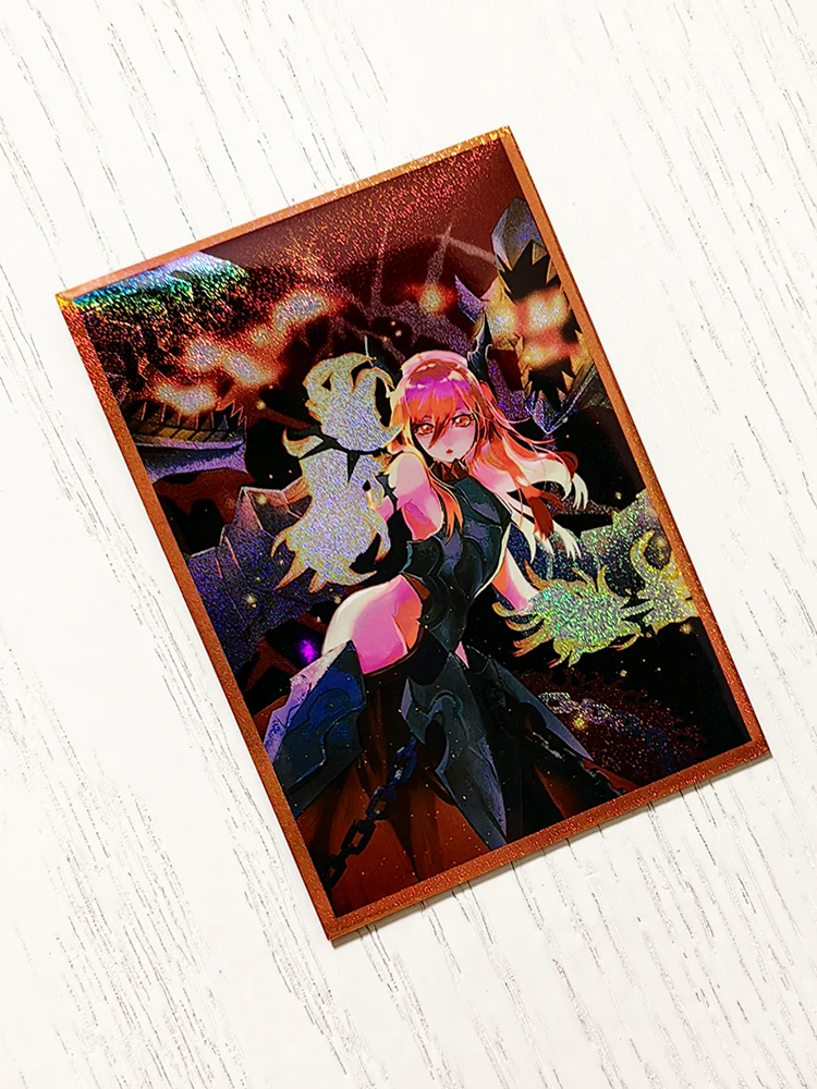 50 Stuks Yugioh Gevangene Prinses Van Vruchtbare Vlammen Kaart Mouwen Yu-Gi-Oh! Ocg Trading Card Holografische Glans Beschermhoes