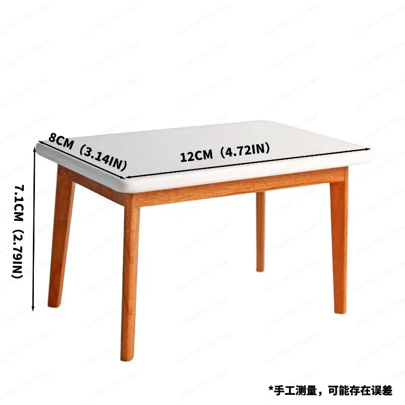 

1:10 doll house miniature food play mini furniture model bjd dining table chairs square table toys