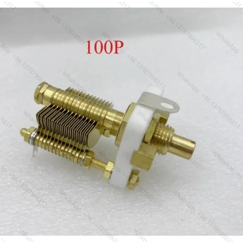 High Frequency High Q Value CW2F Ceramic All Copper Single Air Variable Capacitor 60P/100P Beauty Medical Small Loop Antenna