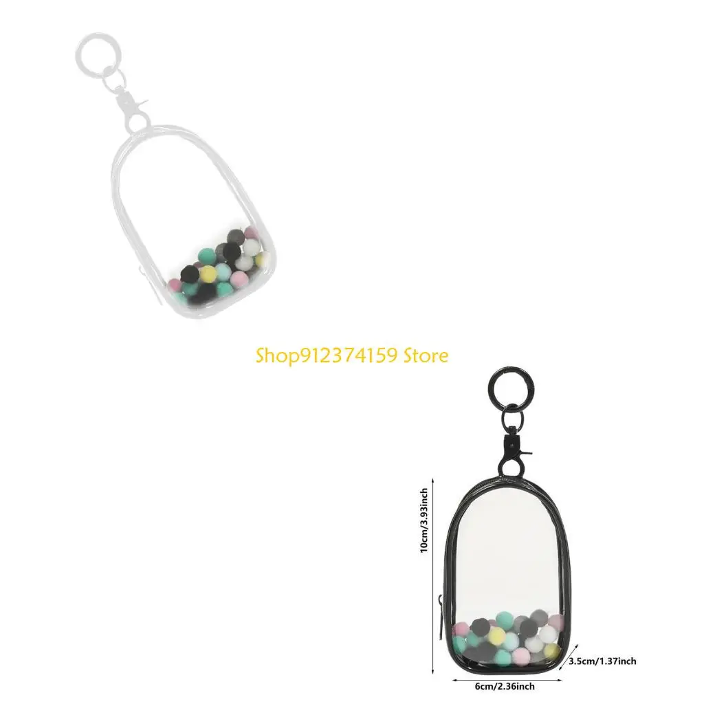 

G5AE Transparent Figures Presentation Bag with Keyring PVC Blind Box Display Case