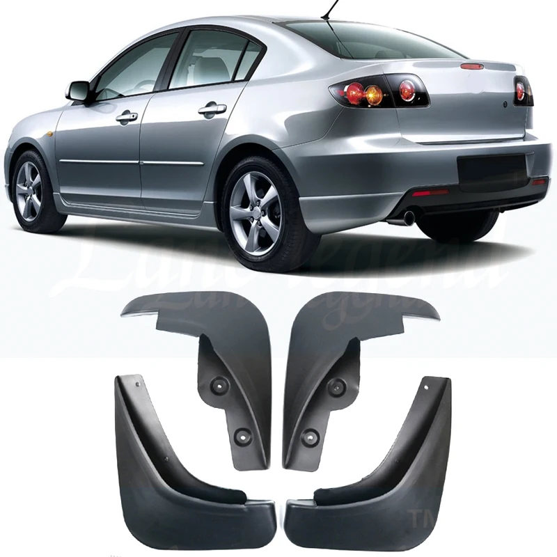 for Mazda 3 BK Sedan Saloon 2004 2005 2006 2007 2008 2009 Car Mudflaps Fender Mud Guard Flap Splash Flaps Mudguards Accessories