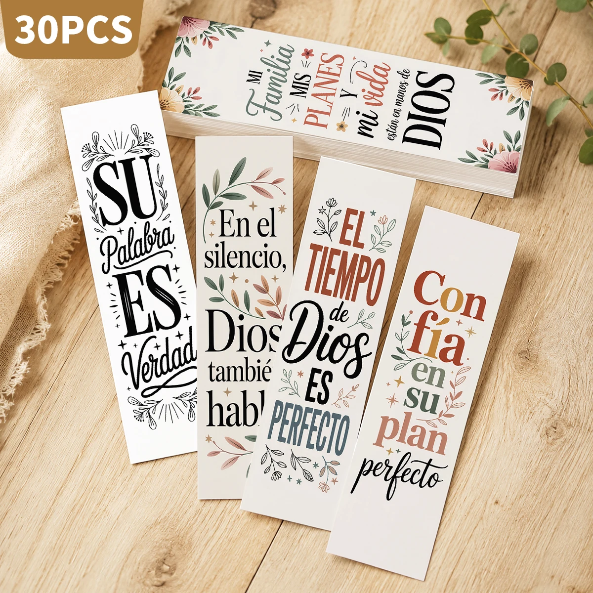 30 Stück spanische inspirierende Bibelvers-Lesezeichen für den Bibelstudium, Geschenkdekorationen für christliche Dienste, Gebetsjournale – Detail 3