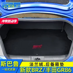 For Subaru BRZ for Toyota GR86 2022-24 Flannel Trunk Mat