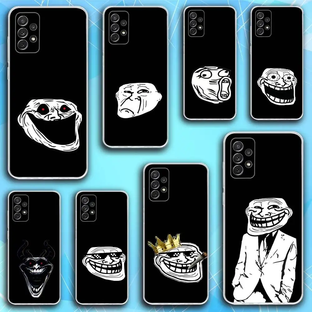 

T-Trollfaces Comics Memes Phone Case For Samsung S30,23,21,22,20, FE lite,S10,9,8,7 PIus Note20ultra Soft Transparent