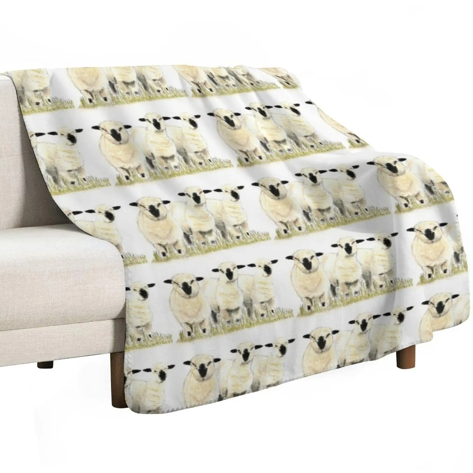 Hampshire Down Lambs by Sam Coull Throw Blanket Decorative Throw Moving Bed Giant Sofa Soft Beds Picnic Blankets