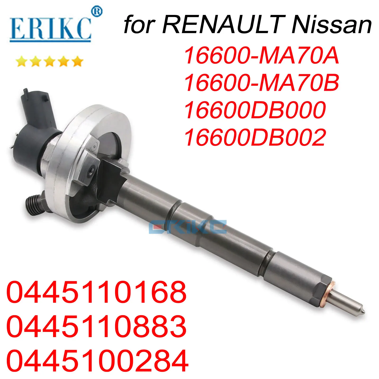 

16600-MA70A 16600-MA70B Common Rail Injector Nozzle Assy 0445110883 0445110168 0445110284 For Bosch RENAULT Nissan 16600DB000