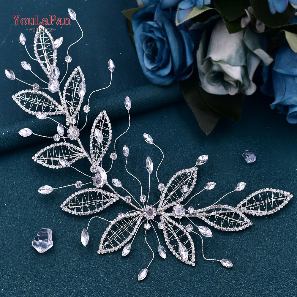 YouLaPan Handmade Rhinestone Leaf Shape Belt Silver Color Belt Women Luxury Ornaments Bridesmaid Party Accessories SH492