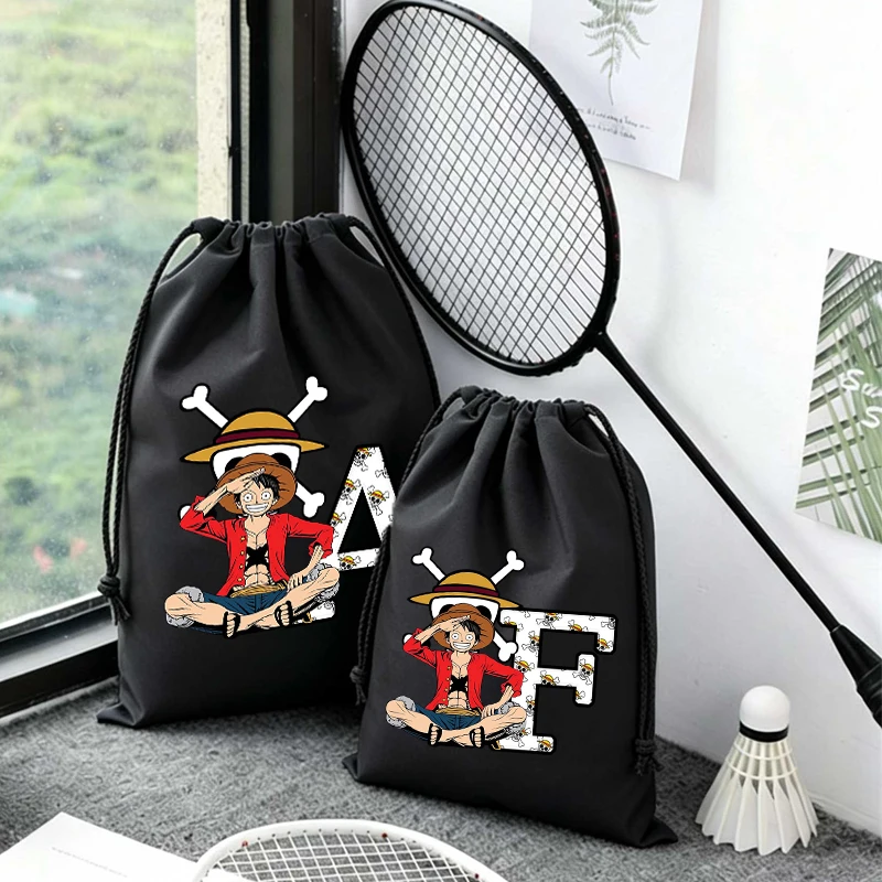 

One Piece Luffy Storage Drawstring Bag Birthday Party Candy Package Cute Anime Optimus Prime Letter Portable Boy Pouch Gift Bags