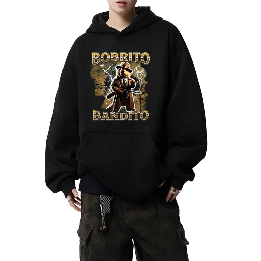 

Hot Sale Bobrito Bandito Funny Meme Graphics Sweatshirt Unisex Italian Brainrot harajuku Hoodie Men women Fleece Casual pullover