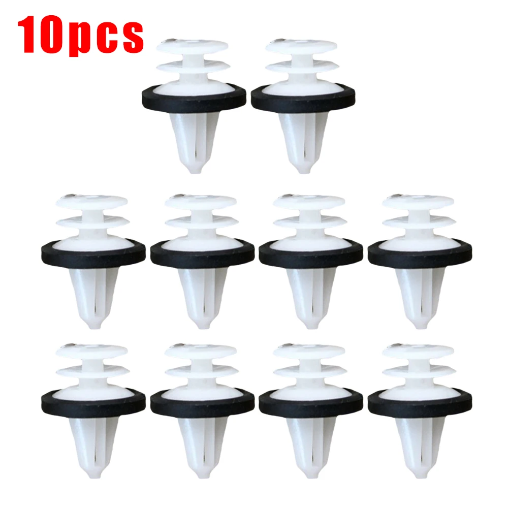 

10PCS White Door Trim Panel Clips With Sealer For Ford W713297-S300 Brand New Car Accessories High Quality Accessories Tools