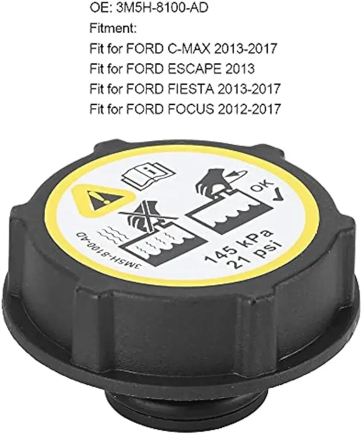 3m5h8100ad 3M5H-8100-AD Expansion Tank Radiator Cap For Ford Focus Fiesta C-max Mondeo Transit #1301104  Water Tank Cap