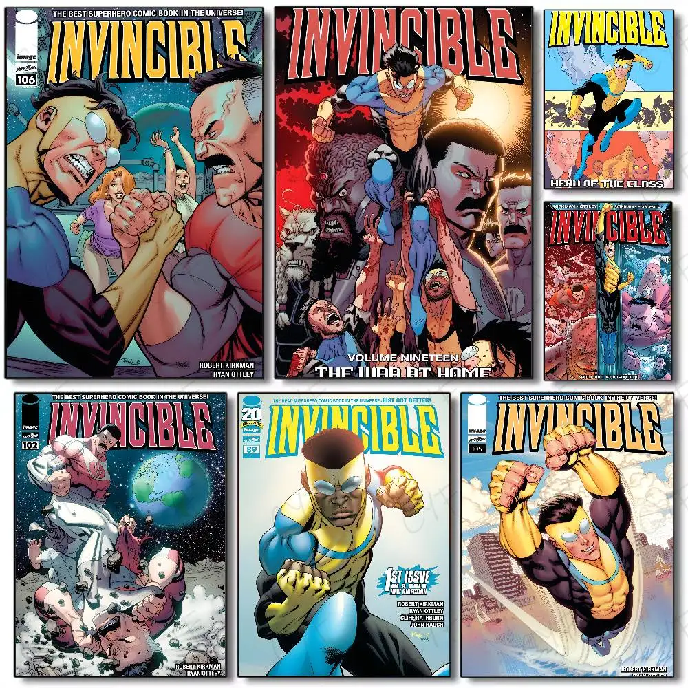 Superhero Animation Series I-Invincible-MT Comic Poster Art with prints Home bedroom living room decoration gift