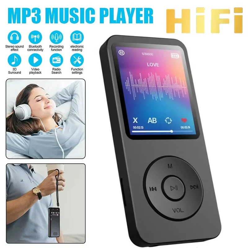MP3 Player Color Screen Walkmen Bluetooth E-Books Recording Student Sports Walkman MP3 FM Radio Radio For Student Sport Walkmen