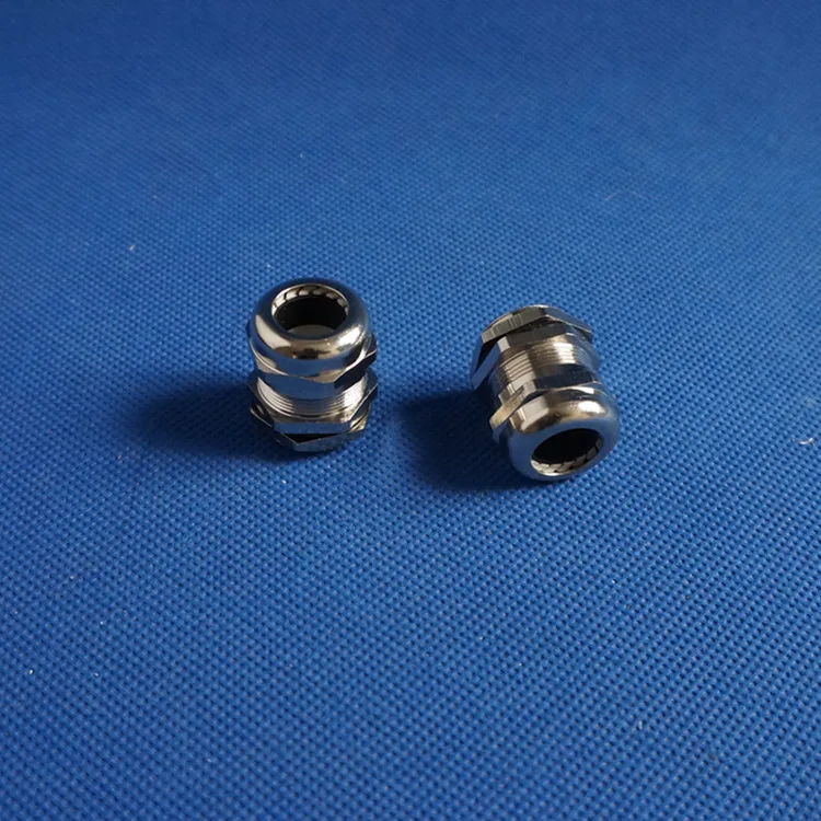 

Metal cable waterproof connector pressing head fixed head M22X1.5 copper nickel plated PG16