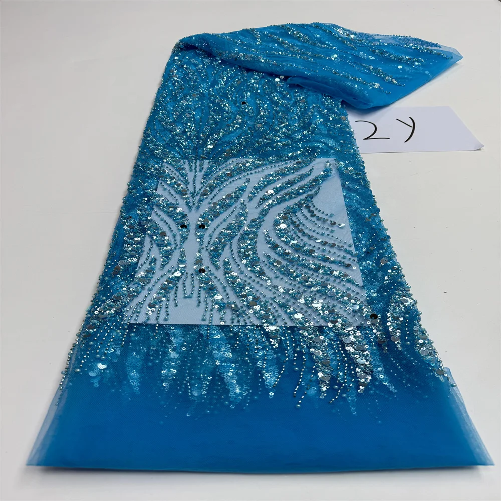 الترتر الأفريقي مطرز أقمشة الدانتيل عالية الجودة العريس النيجيري الزفاف الزفاف التطريز الفرنسية تول المواد 2 ياردة