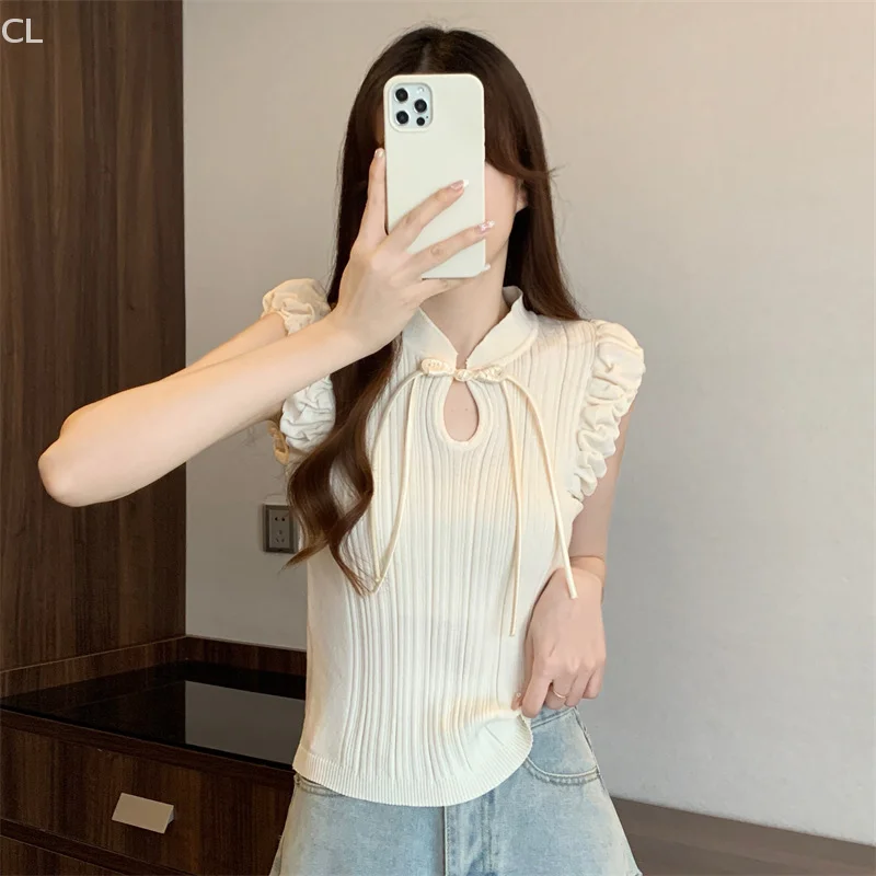 

Японский и корейский стиль, модная однотонная тонкая свободная рубашка на пуговицах с бантом для женщин